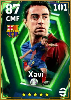 Xavi eFootball 2026 player card — 87 OVR CMF