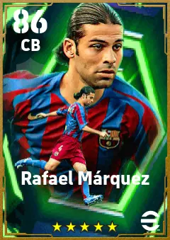 Rafael Marquez eFootball 2026 player card — 86 OVR CB