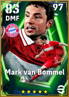 Mark van Bommel eFootball 2026 player card, 83 OVR DMF