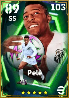 Pele eFootball 2026 player card — 89 OVR SS