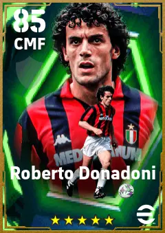 Roberto Donadoni eFootball 2026 player card — 85 OVR CMF