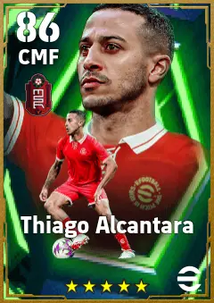 Thiago Alcantara eFootball 2026 player card — 86 OVR CMF