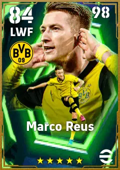 Marco Reus eFootball 2026 player card, 84 OVR LWF