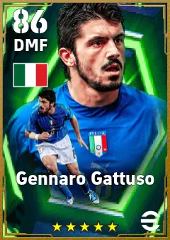 Gennaro Gattuso eFootball 2026 player card — 86 OVR DMF