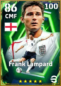 Frank Lampard eFootball 2026 player card — 86 OVR CMF