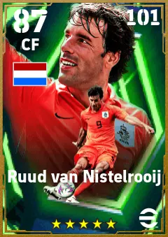 Ruud van Nistelrooij eFootball 2026 player card — 87 OVR CF