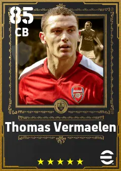 Thomas Vermaelen eFootball 2026 player card — 85 OVR CB