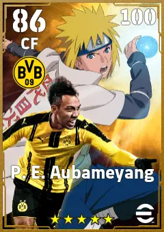 P. E. Aubameyang eFootball 2026 player card — 86 OVR CF