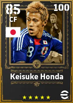 Keisuke Honda eFootball 2026 player card — 85 OVR CF
