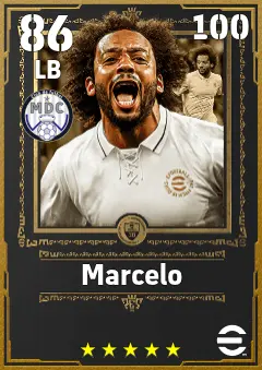 Marcelo eFootball 2026 player card — 86 OVR LB