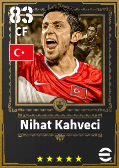 Nihat Kahveci eFootball 2026 player card — 83 OVR CF