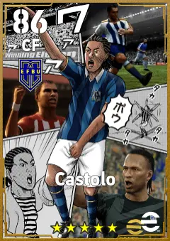 Castolo eFootball 2026 player card — 86 OVR CF