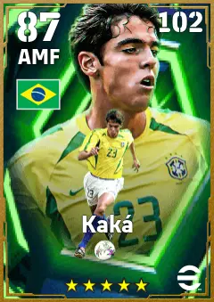 Kaka eFootball 2026 player card — 87 OVR AMF