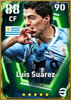 Luis Suarez eFootball 2026 player card — 88 OVR CF