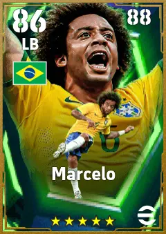 Marcelo eFootball 2026 player card — 86 OVR LB