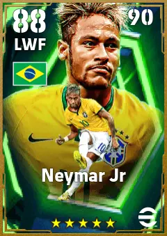 Neymar Jr eFootball 2026 player card — 88 OVR LWF