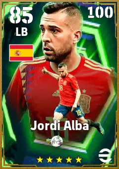Jordi Alba eFootball 2026 player card — 85 OVR LB