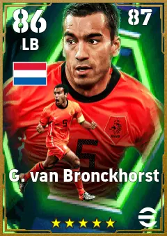 G. van Bronckhorst eFootball 2026 player card, 86 OVR LB