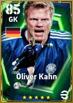 Oliver Kahn eFootball 2026 player card — 85 OVR GK