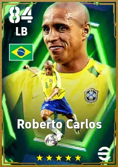Roberto Carlos eFootball 2026 player card — 84 OVR LB