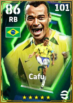 Cafu eFootball 2026 player card — 86 OVR RB