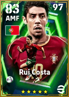 Rui Costa eFootball 2026 player card, 83 OVR AMF