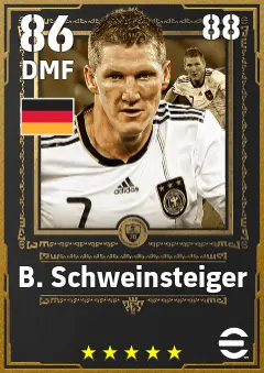 B. Schweinsteiger eFootball 2026 player card — 86 OVR DMF