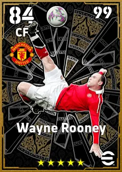 Wayne Rooney eFootball 2026 player card, 84 OVR CF