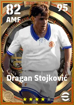 Dragan Stojkovic eFootball 2026 player card — 82 OVR AMF