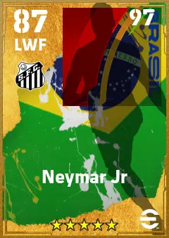 Neymar Jr eFootball 2026 player card — 87 OVR LWF
