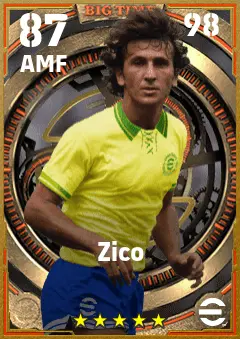 Zico eFootball 2026 player card — 87 OVR AMF