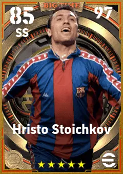 Hristo Stoichkov eFootball 2026 player card — 85 OVR SS