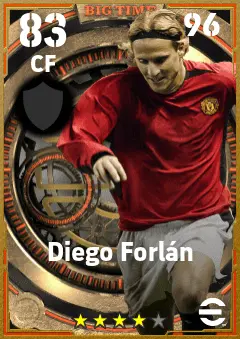 Diego Forlan eFootball 2026 player card — 83 OVR CF