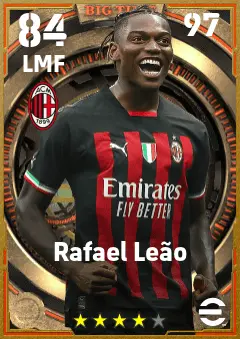 Rafael Leao eFootball 2026 player card — 84 OVR LMF
