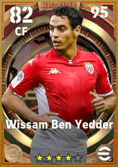 Wissam Ben Yedder eFootball 2026 player card — 82 OVR CF