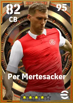 Per Mertesacker eFootball 2026 player card — 82 OVR CB