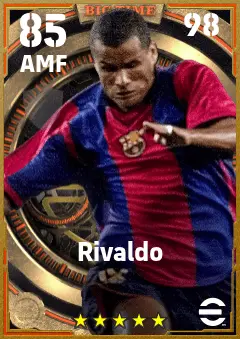 Rivaldo eFootball 2026 player card — 85 OVR AMF