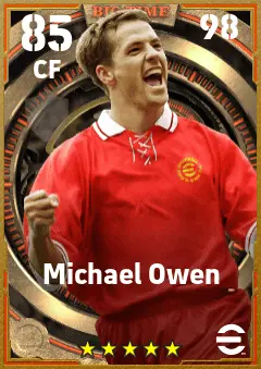 Michael Owen eFootball 2026 player card — 85 OVR CF
