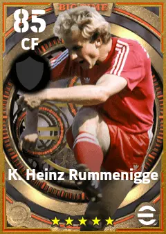 K. Heinz Rummenigge eFootball 2026 player card — 85 OVR CF