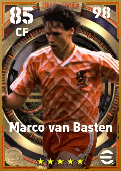 Marco van Basten eFootball 2026 player card — 85 OVR CF
