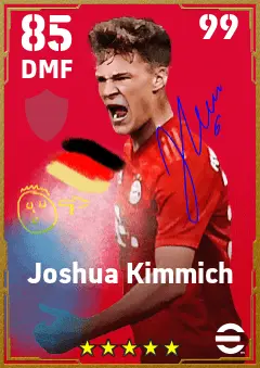 Joshua Kimmich eFootball 2026 player card — 85 OVR DMF