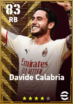 Davide Calabria eFootball 2026 player card — 83 OVR RB