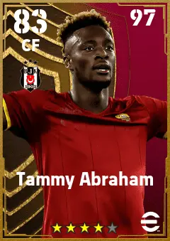 Tammy Abraham eFootball 2026 player card — 83 OVR CF
