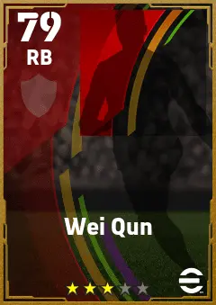 Wei Qun eFootball 2026 player card — 79 OVR RB