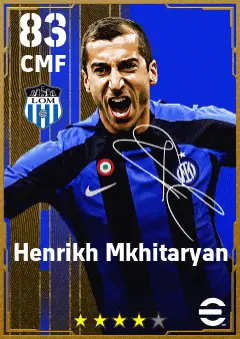 Henrikh Mkhitaryan eFootball 2026 player card — 83 OVR CMF