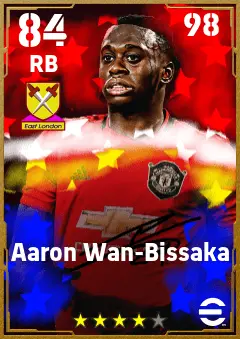 Aaron Wan-Bissaka eFootball 2026 player card — 84 OVR RB