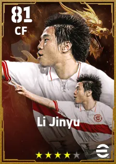 Li Jinyu eFootball 2026 player card — 81 OVR CF