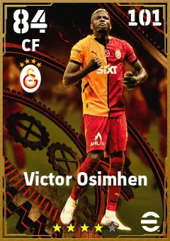Victor Osimhen eFootball 2026 player card — 84 OVR CF