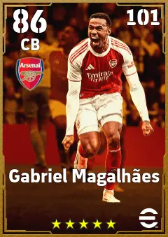Gabriel Magalhaes eFootball 2026 player card — 86 OVR CB