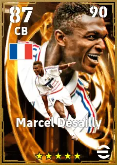 Marcel Desailly eFootball 2026 player card — 87 OVR CB